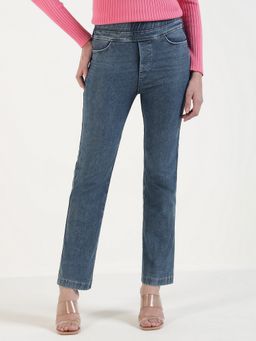 Xpose - Women Blue Relaxed Straight Leg Jeggings