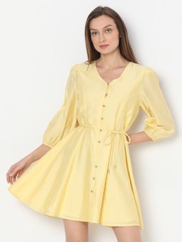 VERO MODA - Yellow Fit & Flare Mini Dress (Set of 2)