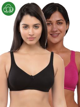 Inner Sense - Organic Cotton Antimicrobial Seamless Side Support Bra (Pack of 2)