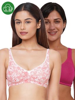 Inner Sense - Organic Cotton Antimicrobial Seamless Side Support Bra (Pack of 2)