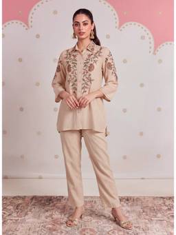 Lakshita - Saesha Butter Ivory Embroidered Co-Ord Set