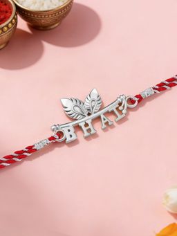 Ornate Jewels - 925 Silver Bhai Thread Rakhi for Brother with Roli Chawal