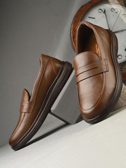 EGOSS - Tan Casual Slip-On Loafers