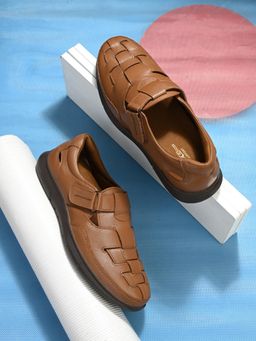 EGOSS - Tan Casual Velcro Sandals