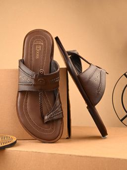 EGOSS - Brown Leather Kolhapuris