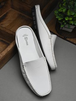 EGOSS - White Casual Slip-On Mules