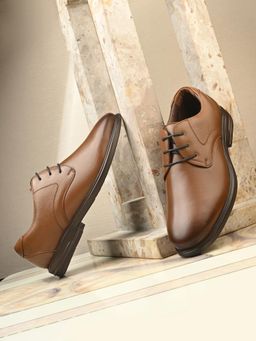 EGOSS - Tan Formal Lace-Up Derbis