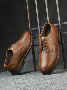 EGOSS - Tan Formal Lace-Up Derbis