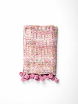 Freedom Tree - Bedrock Pink Sand Woven Cotton Viscose Sofa Throw