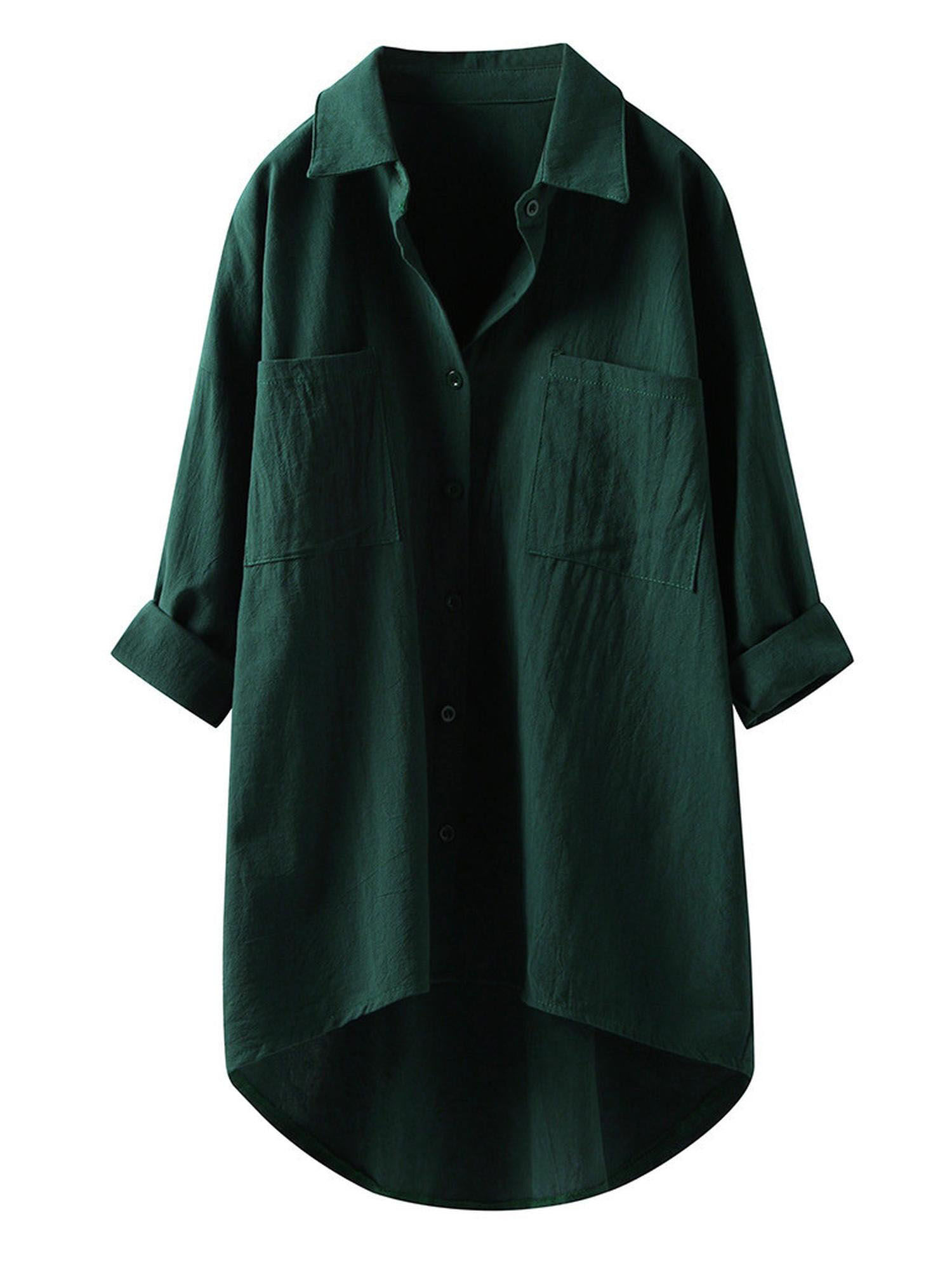 outzidr Green Oversized Longline Shirt-picture-22