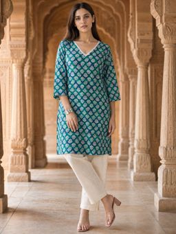 Rangita - Green Printed Kurta
