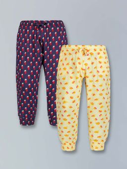 PLUM TREE - Girls Multi-Color Rayon Joggers (Pack of 2)