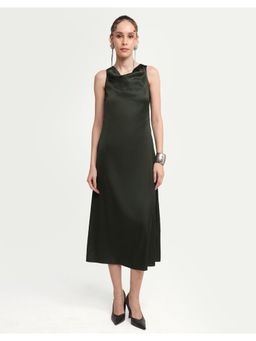 RAREISM - SOLID BODYCON MAXI COWL DRESS - Olive
