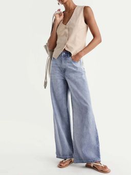 RAREISM - SCULPT HIGH WIDE DENIM - Blue