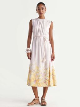 RAREISM - Women's Verik Multi Viscose Sleeveless Crew Neck Floral Print Dress - Multi-Color