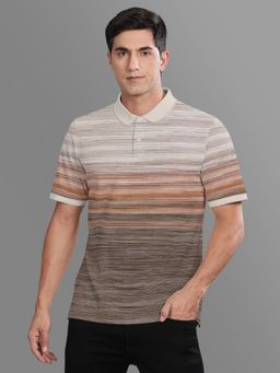 BULLMER - Brown Ombre Regular Fit Polo T-Shirt
