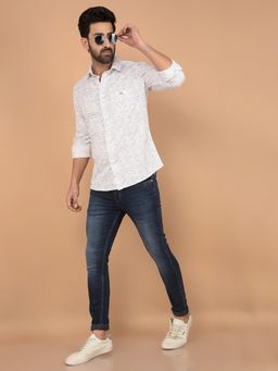 CRIMSOUNE CLUB - Purple Printed Slim Fit Shirt