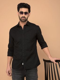 CRIMSOUNE CLUB - Black Stripes Slim Fit Shirt