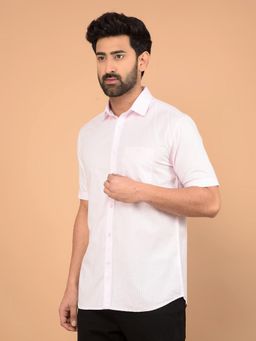 CRIMSOUNE CLUB - Pink Stripes Slim Fit Shirt