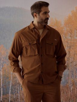 Andamen - Brown Solid Relaxed Fit Shirt