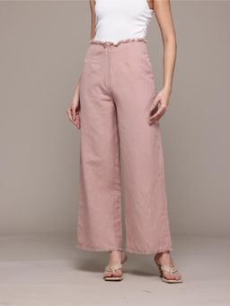 Label Ritu Kumar - Rose Angie Straight Fit Solid Pants