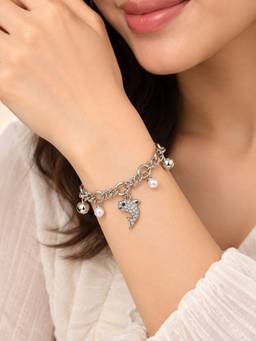 VIRAASI - Dolphin Pearl Charm Bracelet
