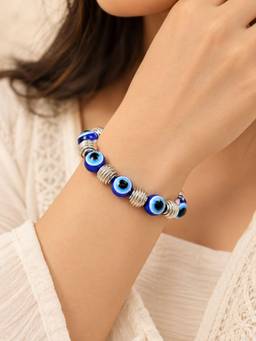 VIRAASI - Blue Evil Eye Beaded Bracelet