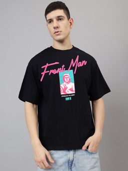 Free Authority - Official Squid Game Men Half Sleeves Black Graphic T-Shirt