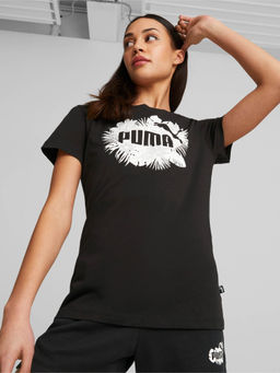 Puma - Ess+ Flower Power Womens Black T-Shirt