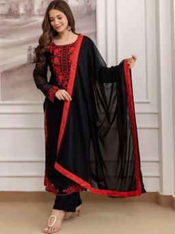Kedar Fab - Women Black Katrina Kurta With Pant & Dupatta