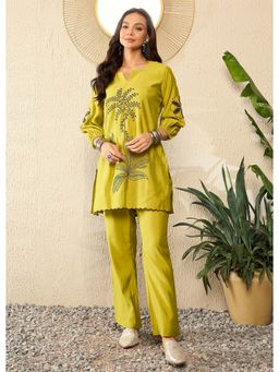 Kedar Fab - Women Mustard Gulkand Kurta With Pant & Dupatta