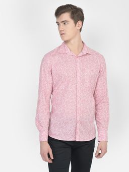 CRIMSOUNE CLUB - Men Pink Floral Shirt
