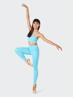 Kica - Set: Sports Bra & Leggings In Melange Fabric Blend