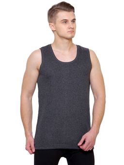 Bodycare - Thermal Men Top Round Neck Sleeveless Solid Grey