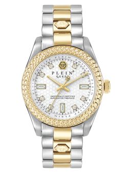 Philipp Plein - Women White Round Analog Stainless Steel Dial Watch-PWDAA0521 (M)