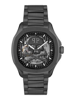 Philipp Plein - Men Black Hexagon Analog Stainless Steel Dial Watch-PWRAA0423 (M)