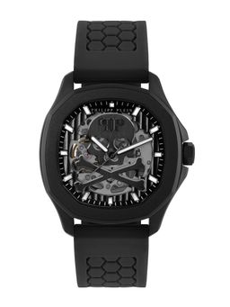 Philipp Plein - Men Black Hexagon Analog Stainless Steel Dial Watch-PWRAA0923 (M)