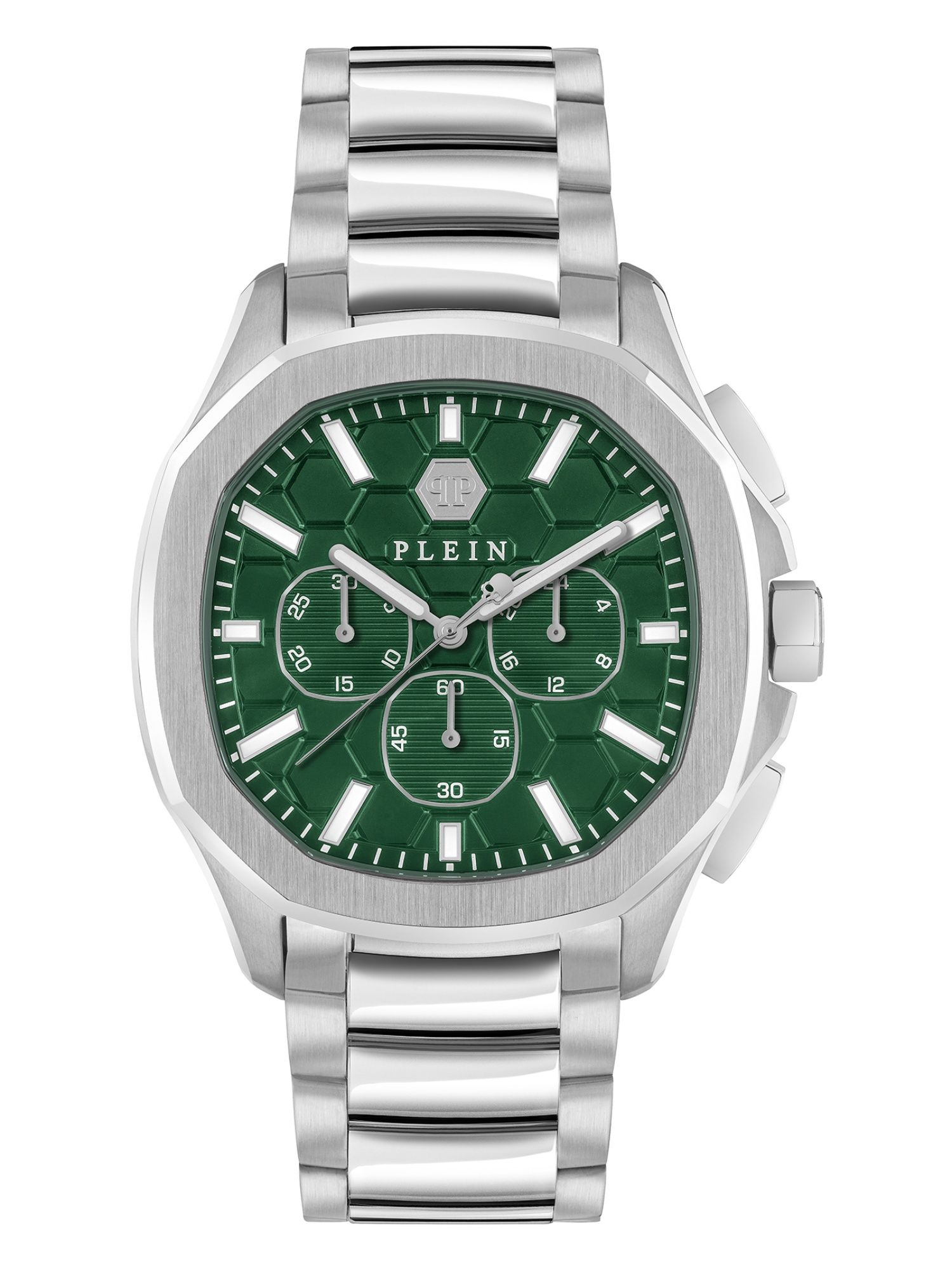 Buy Philipp Plein Men Green Hexagon Analog Stainless Steel Dial