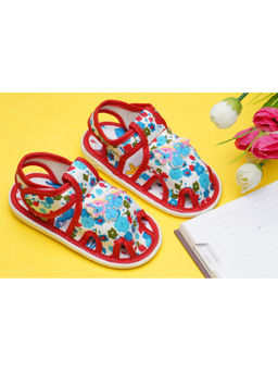BOYZ N GALZ - Girls Red Printed Musical Sandals