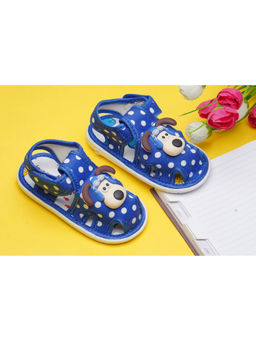 BOYZ N GALZ - Boys Blue Polka Dot Musical Sandals