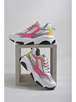 Shoetopia - Smart Casual White Sneakers For Girls