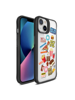 DailyObjects - Food Coma Black Hybrid Clear Case Cover for iPhone 13 Mini 5.4 inch
