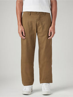 Levi's - Brown Cotton Solid Casual Trouser