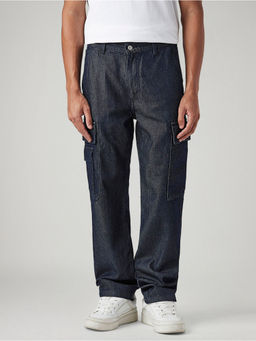 Levi's - Navy Blue Cotton Solid Casual Jeans