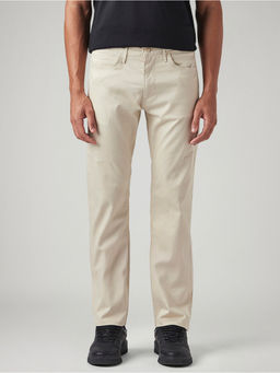 Levi's - Beige Lyocell Blend Solid Casual Trouser