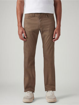 Levi's - Brown Lyocell Blend Solid Casual Trouser