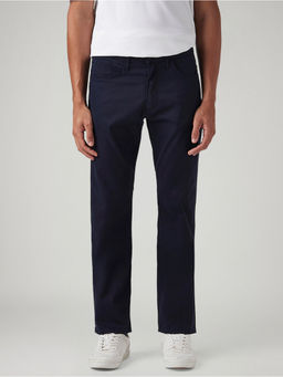 Levi's - Navy Blue Lyocell Blend Solid Casual Trouser