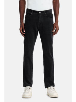 Snitch - Navy Blue Corduroy Textured Casual Trouser