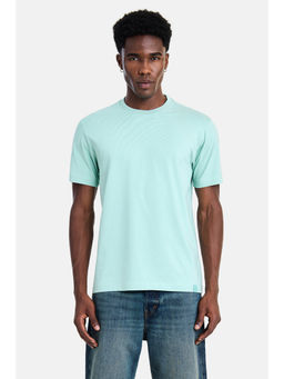 Snitch - Green Cotton Blend Solid Casual T-Shirt