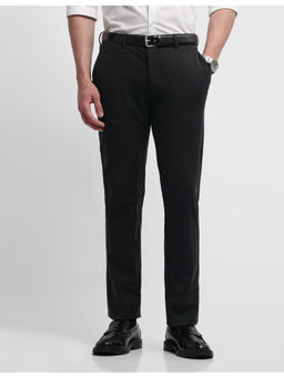 Arrow Newyork - Black Tencel Solid Formal Trouser